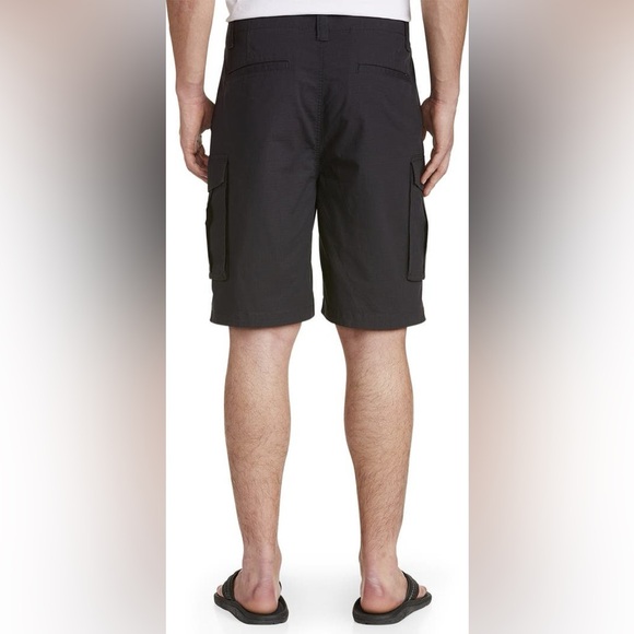 Nautica Stretch Ripstop Cotton Cargo Shorts Black Size 48W BG - Picture 2 of 13